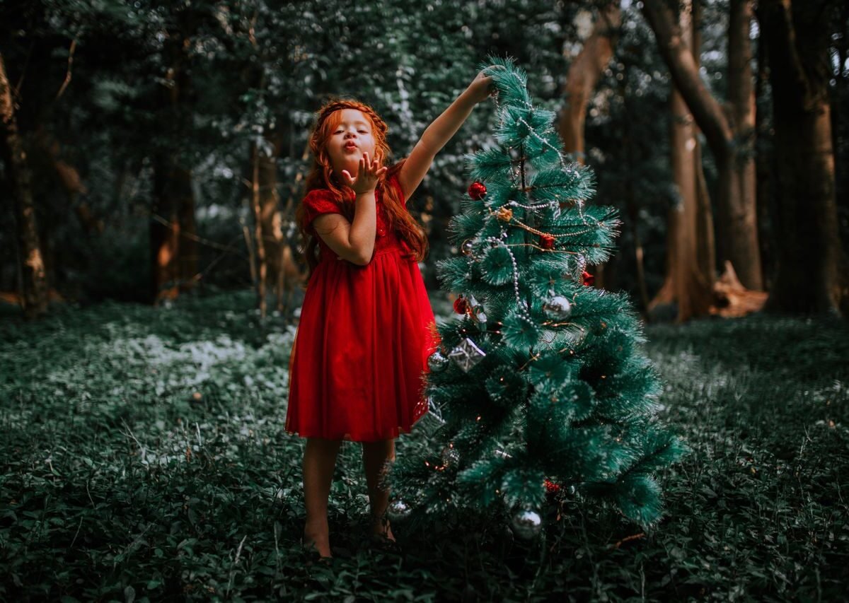 O que vestir em meninas para a ceia de Natal